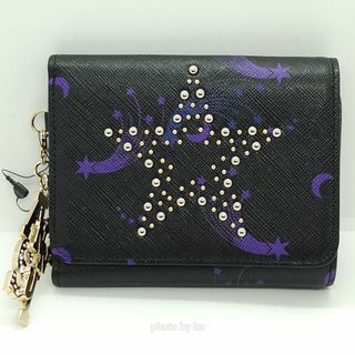 アナスイ(ANNA SUI)のブラック アナスイ ANNA SUI 折り財布 エストレジャー 星 スター 新品(財布)