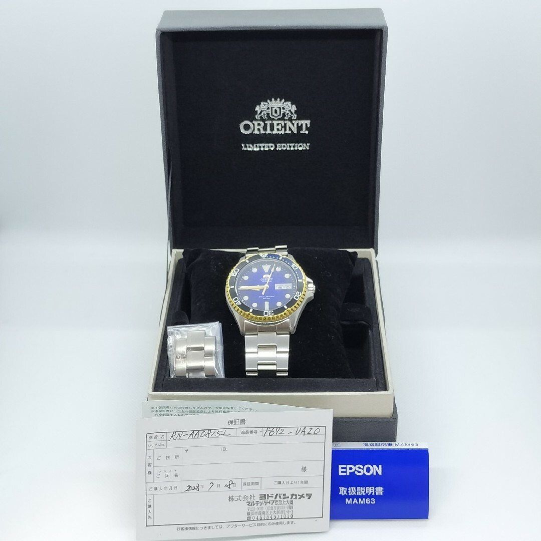 ORIENT(オリエント)の【美品】 ORIENT オリエントマコRN-AA0815L 600本限定箱保付き メンズの時計(腕時計(アナログ))の商品写真