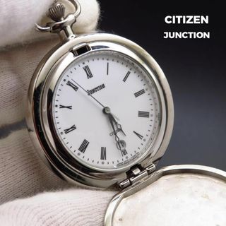 CITIZEN - CITIZEN JUNCTION 懐中時計 ローマン ハンターケース デイト 