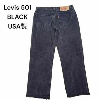 リーバイス(Levi's)のLevis501　先染めブラック　古着　リーバイス　カットオフ　デニムパンツ(デニム/ジーンズ)