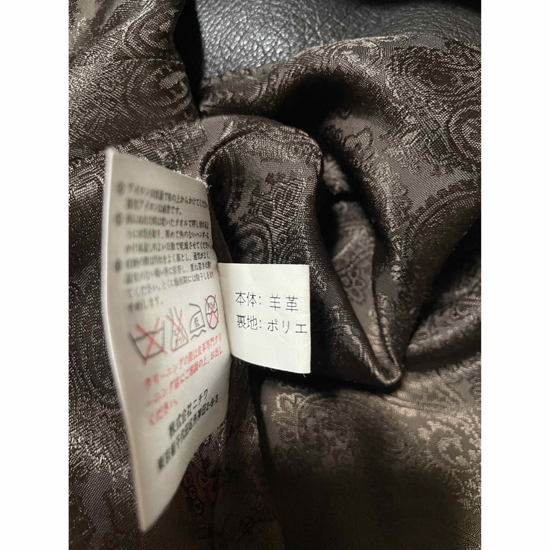 LEONARD(レオナール)のMIA CARNA 本革 ラムレザー 立ち襟 ロングコート レディースのジャケット/アウター(ロングコート)の商品写真