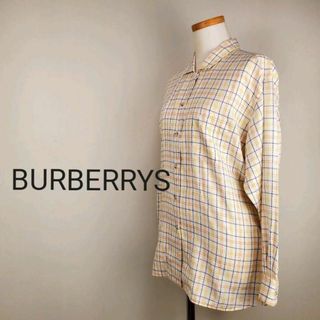 バーバリー(BURBERRY)のBURBERRYS バーバリーズレディースMイエローチェック柄ブラウス(その他)