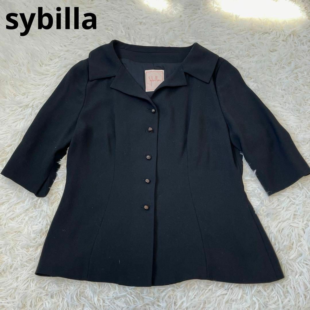 Sybilla(シビラ)のsybilla シビラ　ジャケット　ブラック　40 レディースのジャケット/アウター(ブルゾン)の商品写真