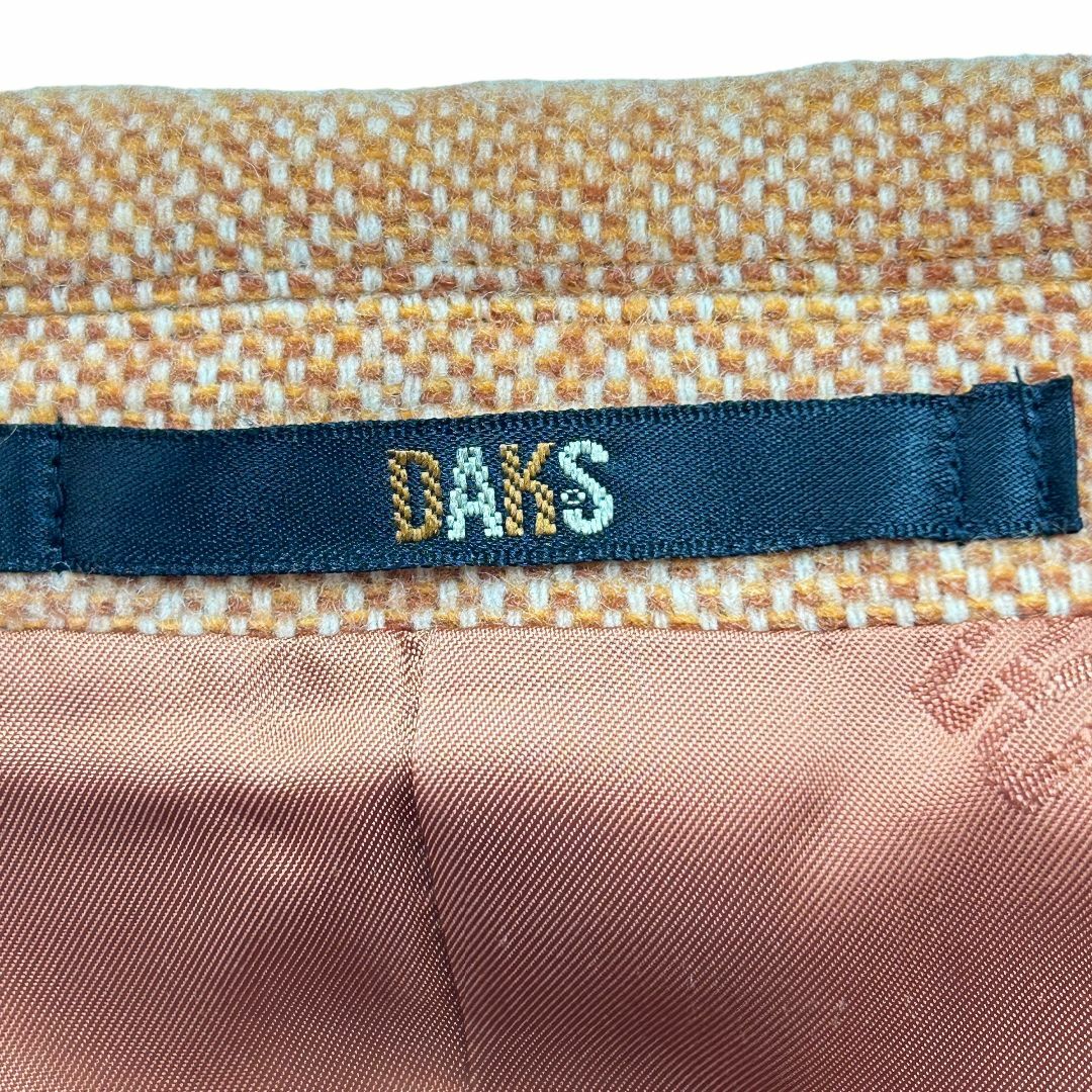 DAKS(ダックス)の美品 送料無料 Daks ジャケット オレンジ カシミヤ 日本製 M レディースのジャケット/アウター(テーラードジャケット)の商品写真