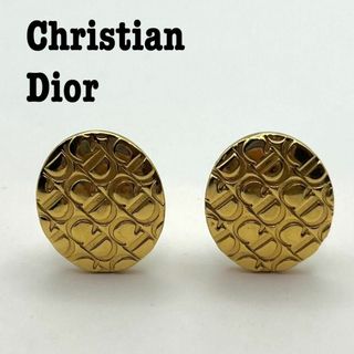 クリスチャンディオール(Christian Dior)のChristian Dior CDロゴ　総柄　楕円イヤリング　ゴールド　オーバル(イヤリング)