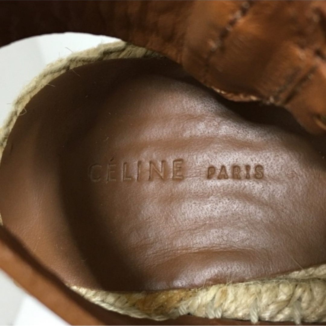 CELINE - CELINE セリーヌ サンダル 35 レザー ブラウン CELINE - CELINE セリーヌ サンダル 35 レザー ブラウン