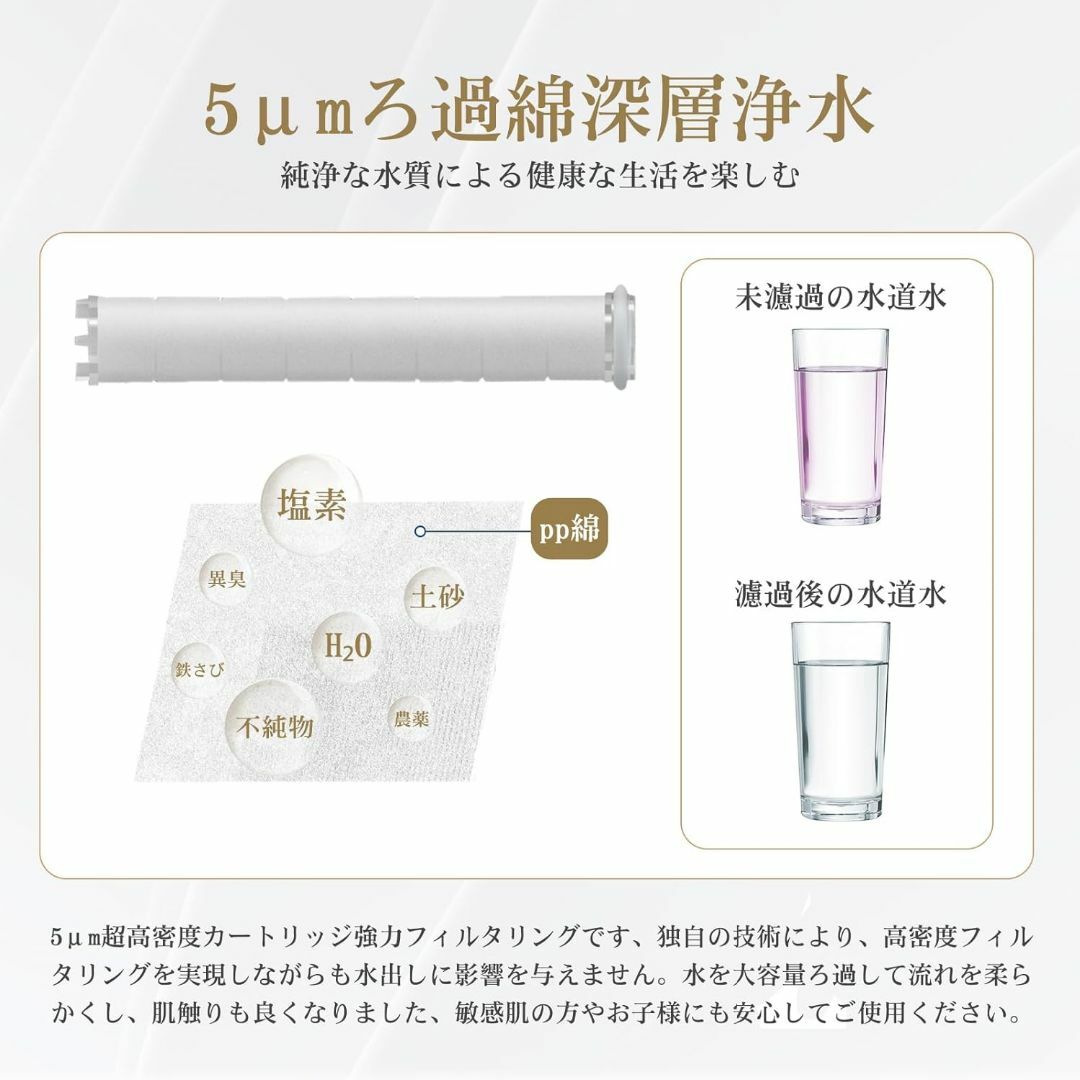 Gole シャワーヘッド 節水 浄水シャワー 塩素除去 水圧強い 高水圧 極細水 メンズのジャケット/アウター(ノーカラージャケット)の商品写真