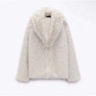 ZARA - ZARA クロップドフェイクボアキルティングジャケットの通販 by 