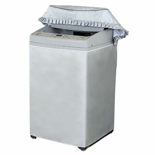 TAKARAFUNE 洗濯機カバー 屋外 防水 シルバー 蓋付き 防塵 防湿 日(洗濯機)