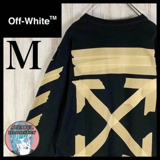 オフホワイト(OFF-WHITE)の【超絶人気モデル】オフホワイト クロスアロー 両面ロゴ M 入手困難 ロンT(Tシャツ/カットソー(七分/長袖))