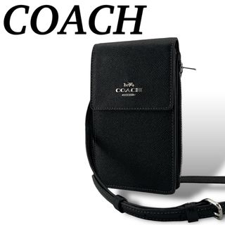 コーチ(COACH)のコーチ　ポシェット　サコッシュ　スマホショルダー　レイチェル　フォーン　ブラック(ショルダーバッグ)