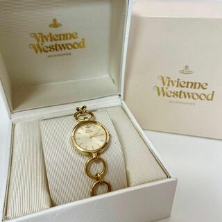 極美品 Vivienne Westwood チェーン 腕時計 ゴールド 箱付き