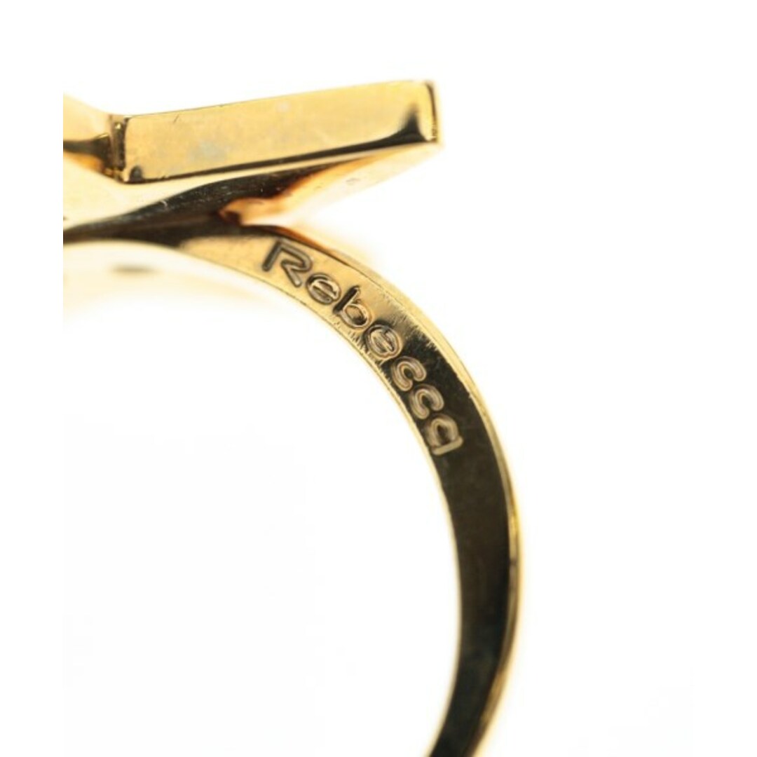 REBECCA(レベッカ)のRebecca レベッカ リング 14号 ゴールドx黒 【古着】【中古】 レディースのアクセサリー(リング(指輪))の商品写真