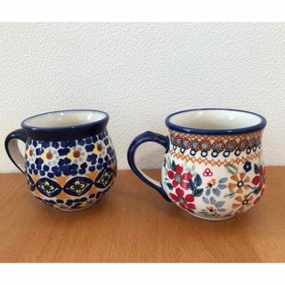 ポーリッシュポタリー(Polish Pottery)のポーリッシュポタリー  マグカップ　2点セット(グラス/カップ)