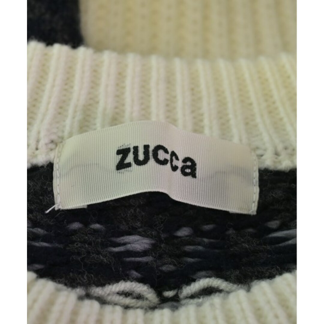 ZUCCa(ズッカ)のZUCCa ズッカ ニット・セーター M 白x黒xグレー等 【古着】【中古】 レディースのトップス(ニット/セーター)の商品写真