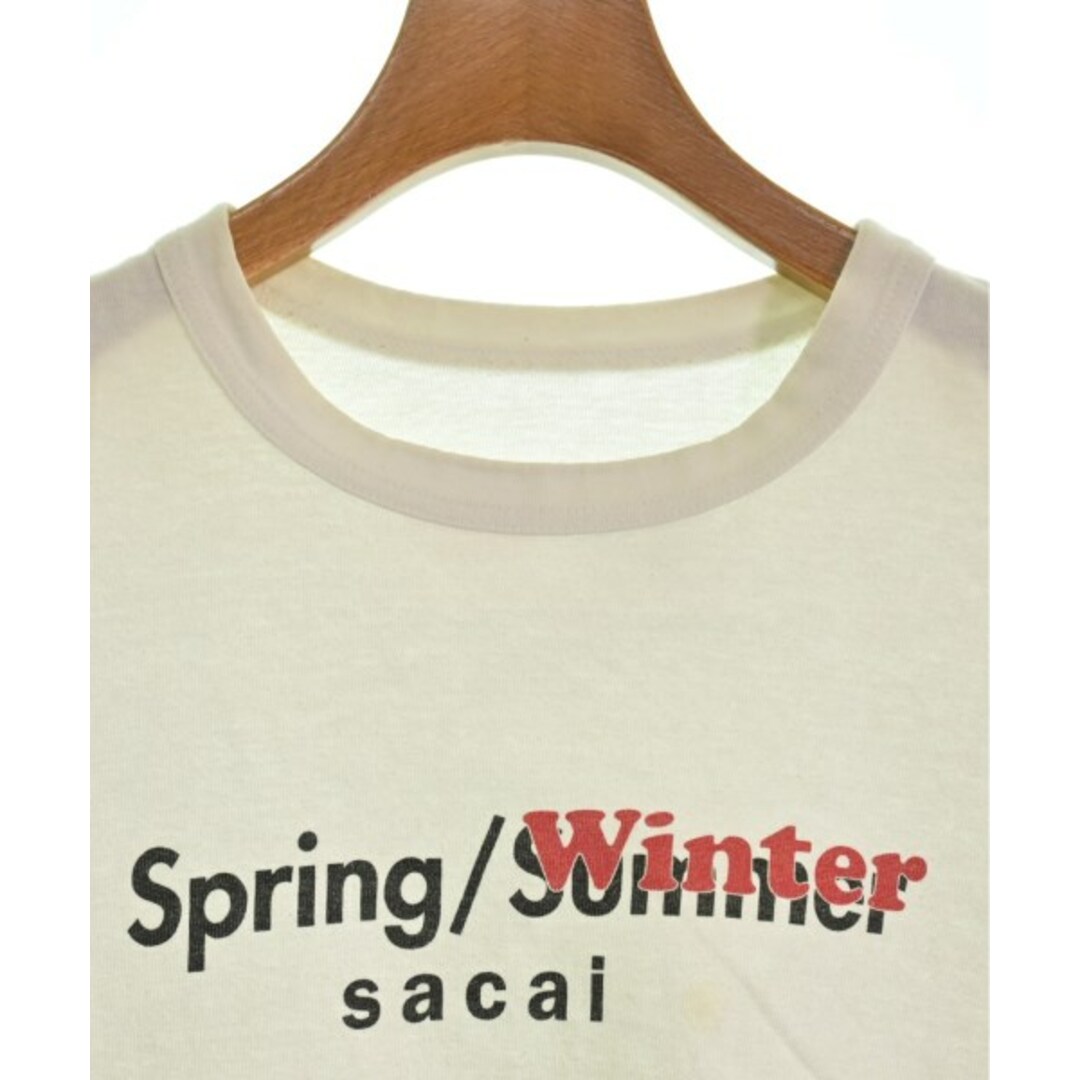 sacai(サカイ)のsacai サカイ Tシャツ・カットソー 2(M位) 白 【古着】【中古】 レディースのトップス(カットソー(半袖/袖なし))の商品写真