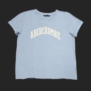 アバクロンビーアンドフィッチ(Abercrombie&Fitch)の★新品★アバクロンビー&フィッチ★アップリケロゴTシャツ (Lt Blue/M)(Tシャツ(半袖/袖なし))