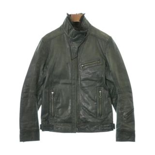 テットオム(TETE HOMME)のTETE HOMME テットオム ライダース 6(L位) 緑 【古着】【中古】(ライダースジャケット)