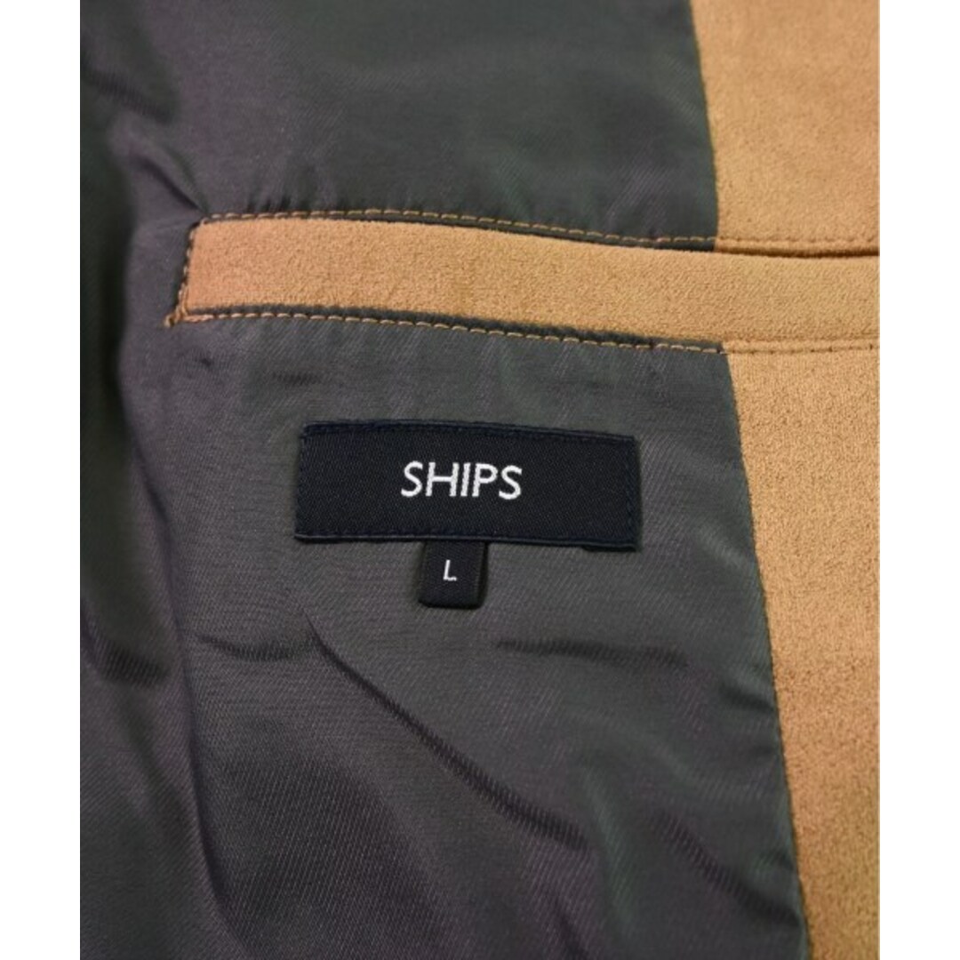 SHIPS(シップス)のSHIPS シップス ライダース L キャメル 【古着】【中古】 メンズのジャケット/アウター(ライダースジャケット)の商品写真