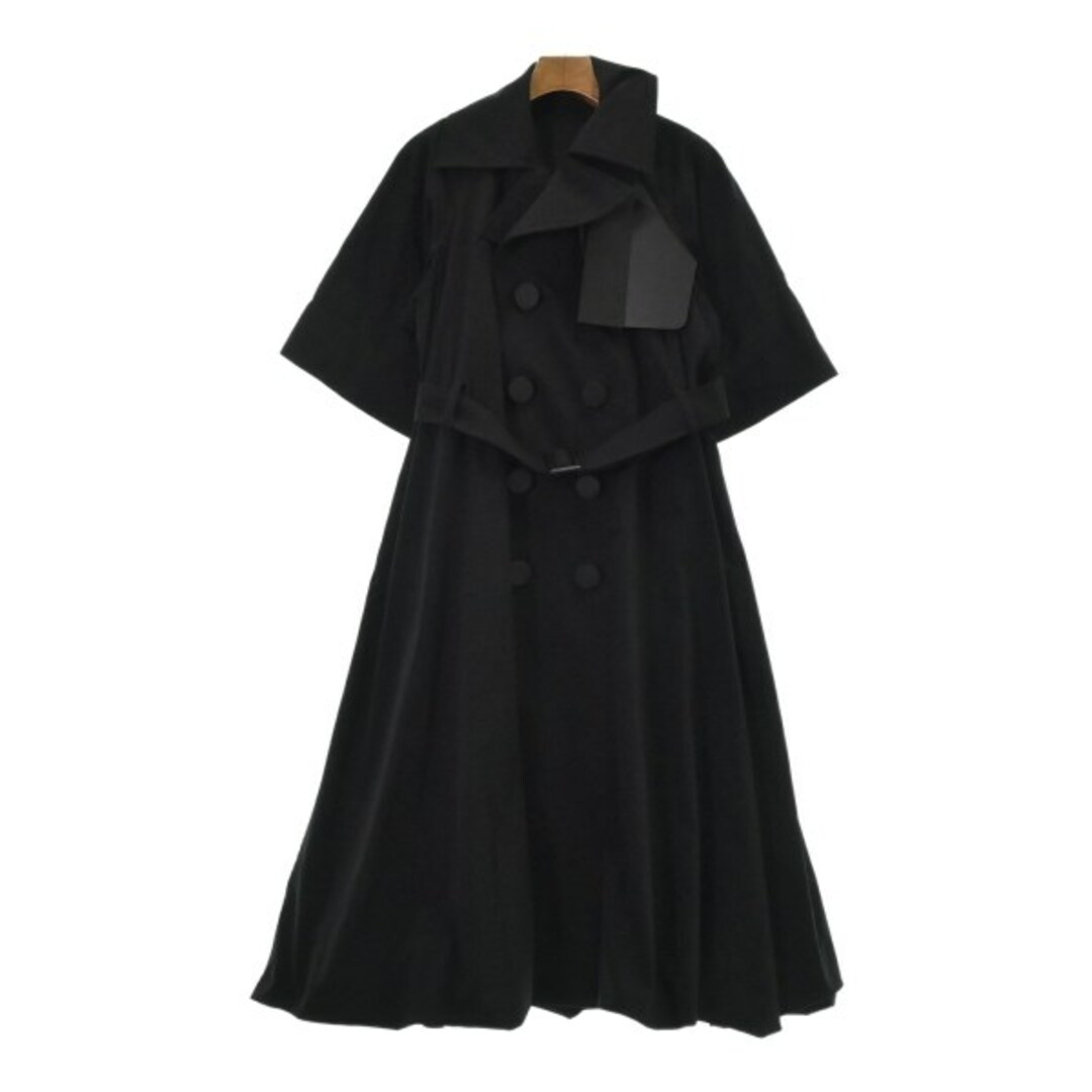 Yohji Yamamoto(ヨウジヤマモト)のYOHJI YAMAMOTO ヨウジヤマモト コート（その他） 1(XS位) 黒 【古着】【中古】 レディースのジャケット/アウター(その他)の商品写真