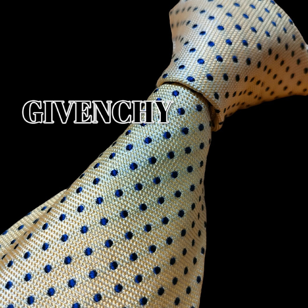 GIVENCHY(ジバンシィ)の★GIVENCHY★　ジバンシー　イエロー系　ドット　イタリア製 メンズのファッション小物(ネクタイ)の商品写真