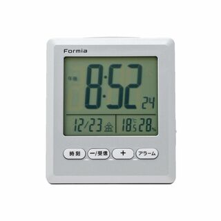 Formia(フォルミア) 電波時計 目覚まし時計 コンパクト 小型 温度 湿度(置時計)