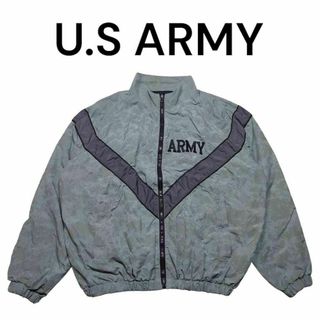 ミリタリー(MILITARY)のUS ARMY　ビッグロゴ刺繍　デジカモ　トレーニングジャケット　古着ミリタリー(ナイロンジャケット)