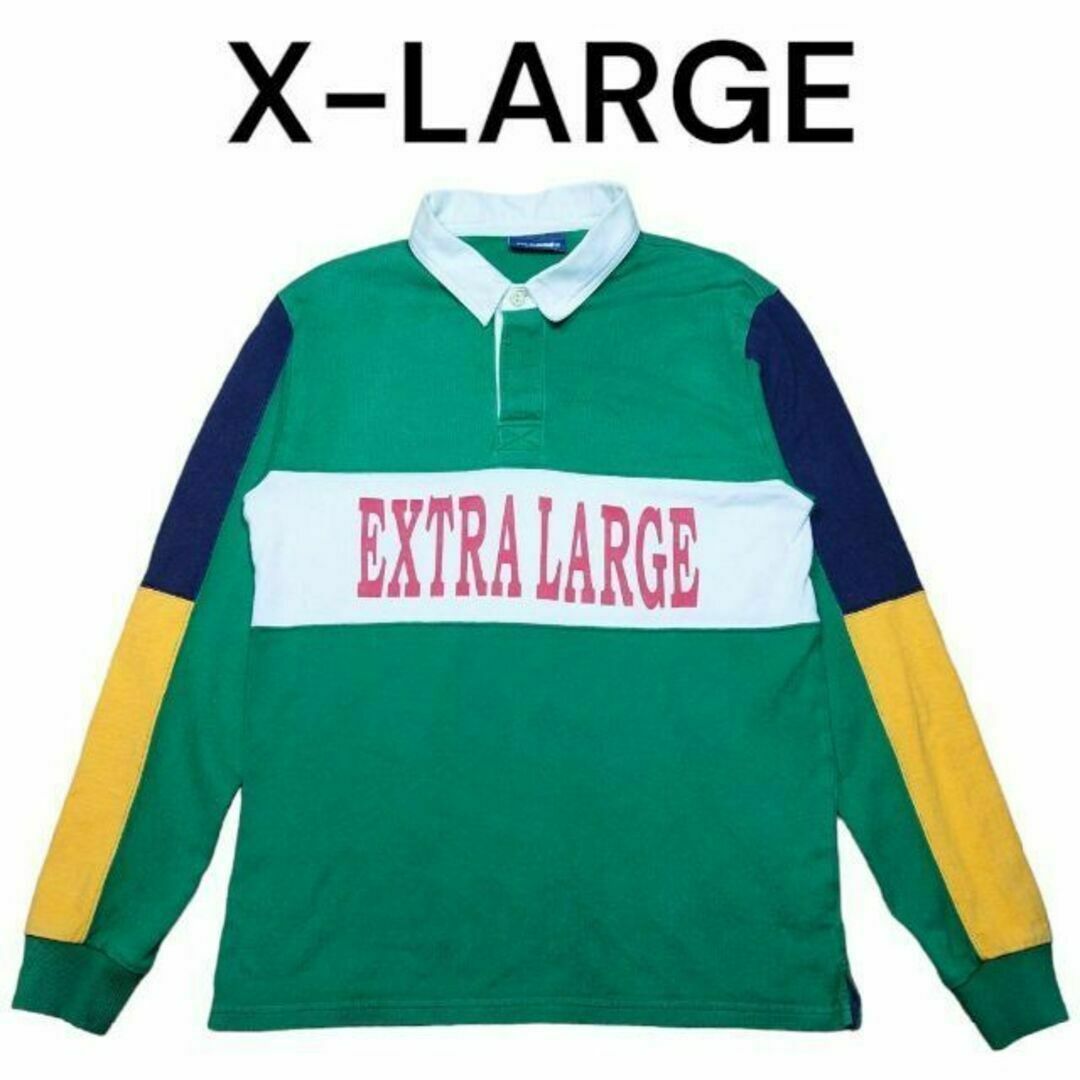 XLARGE(エクストララージ)のX-LARGE　両面ビッグプリント　マルチカラー　ラガーシャツ　エクストララージ メンズのトップス(ポロシャツ)の商品写真