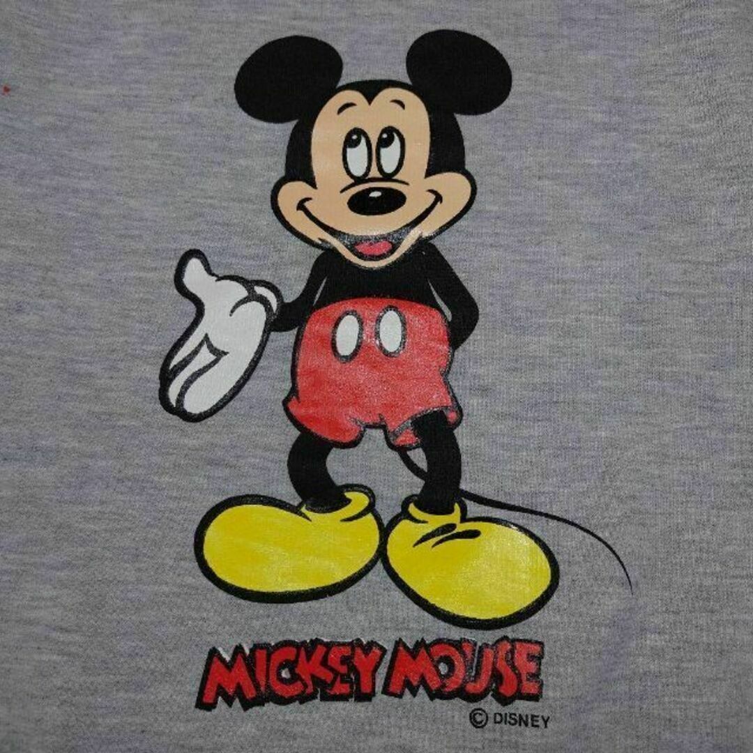 ミッキーマウス(ミッキーマウス)のMickey　両面ビッグプリント　リンガースウェットトレーナー　古着　ミッキー メンズのトップス(スウェット)の商品写真