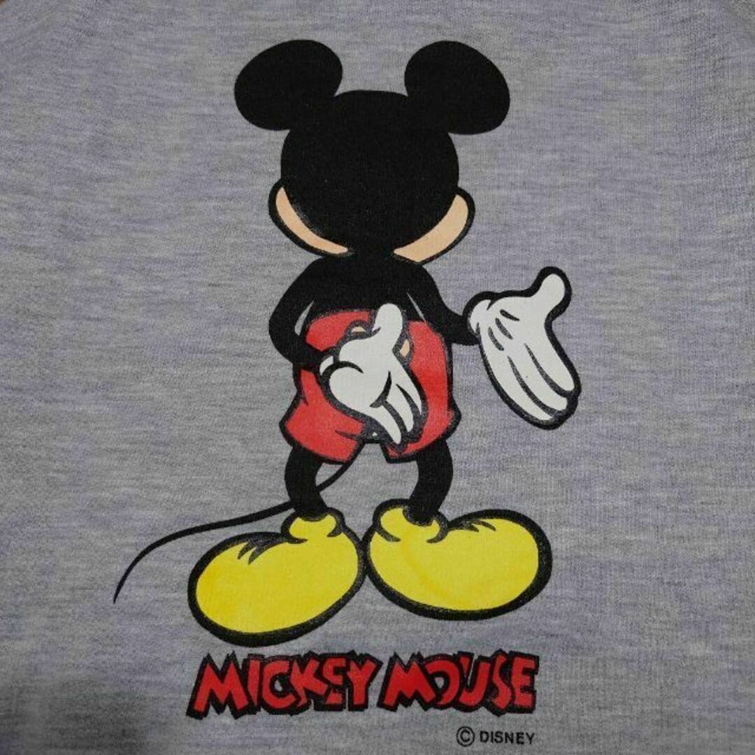 ミッキーマウス(ミッキーマウス)のMickey　両面ビッグプリント　リンガースウェットトレーナー　古着　ミッキー メンズのトップス(スウェット)の商品写真