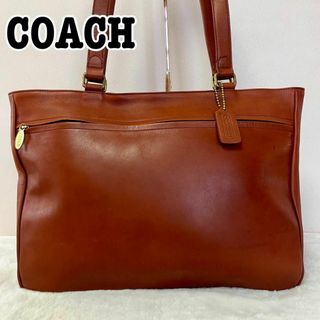 コーチ(COACH)のCOACH オールドコーチレザー トートバッグ ショルダー ブラウン A4収納(その他)