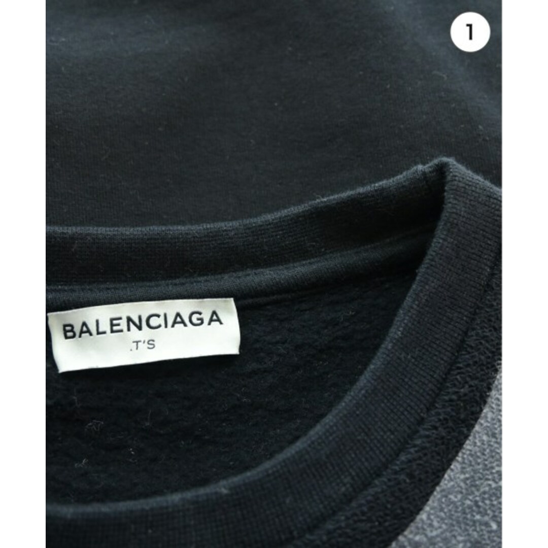 Balenciaga(バレンシアガ)のBALENCIAGA バレンシアガ スウェット XS 黒xグレー 【古着】【中古】 レディースのトップス(トレーナー/スウェット)の商品写真