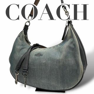 コーチ(COACH) 本革 ショルダーバッグ(レディース)（ブルー・ネイビー