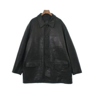 ROUNDTREE&YORKE ステンカラーコート XL 黒 【古着】【中古】(ステンカラーコート)