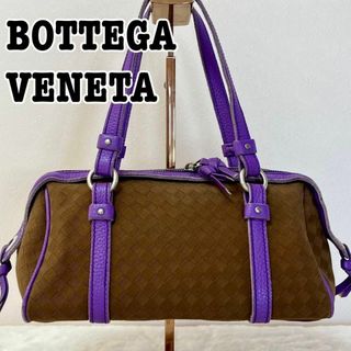 ボッテガヴェネタ(Bottega Veneta)のボッテガ・ヴェネタ イントレチャート ミニボストン ショルダー ハンド パープル(ハンドバッグ)