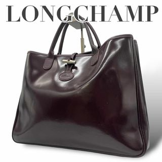 ロンシャン(LONGCHAMP)のロンシャン　s20 パテント　ロゾ　トートバッグ　フォーマル　ワインレッド(トートバッグ)