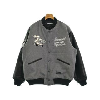 ネイバーフッド(NEIGHBORHOOD)のNEIGHBORHOOD ネイバーフッド スタジャン M グレーx黒x白 【古着】【中古】(スタジャン)