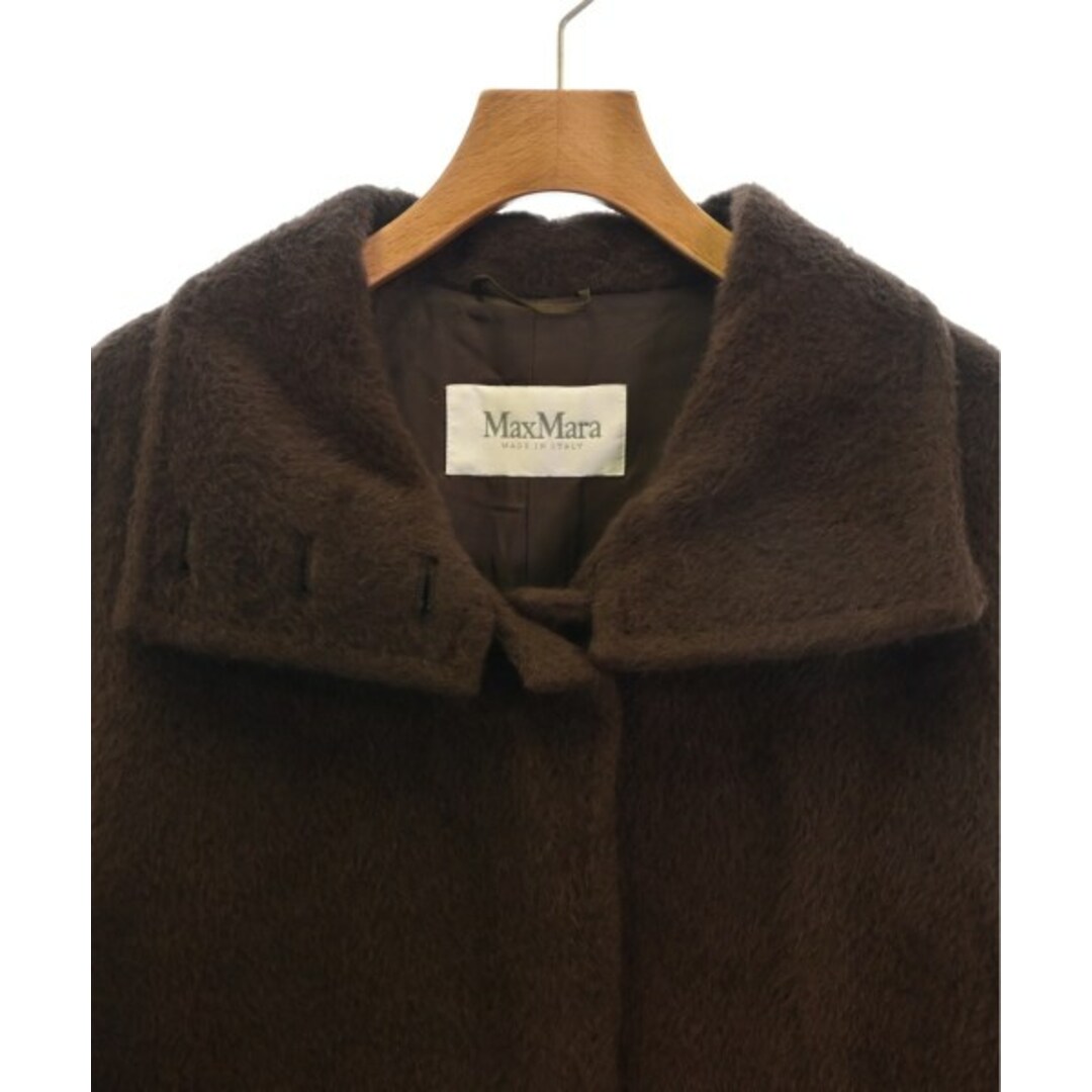 Max Mara(マックスマーラ)のMax Mara マックスマーラ ステンカラーコート 36(XS位) 茶 【古着】【中古】 レディースのジャケット/アウター(その他)の商品写真