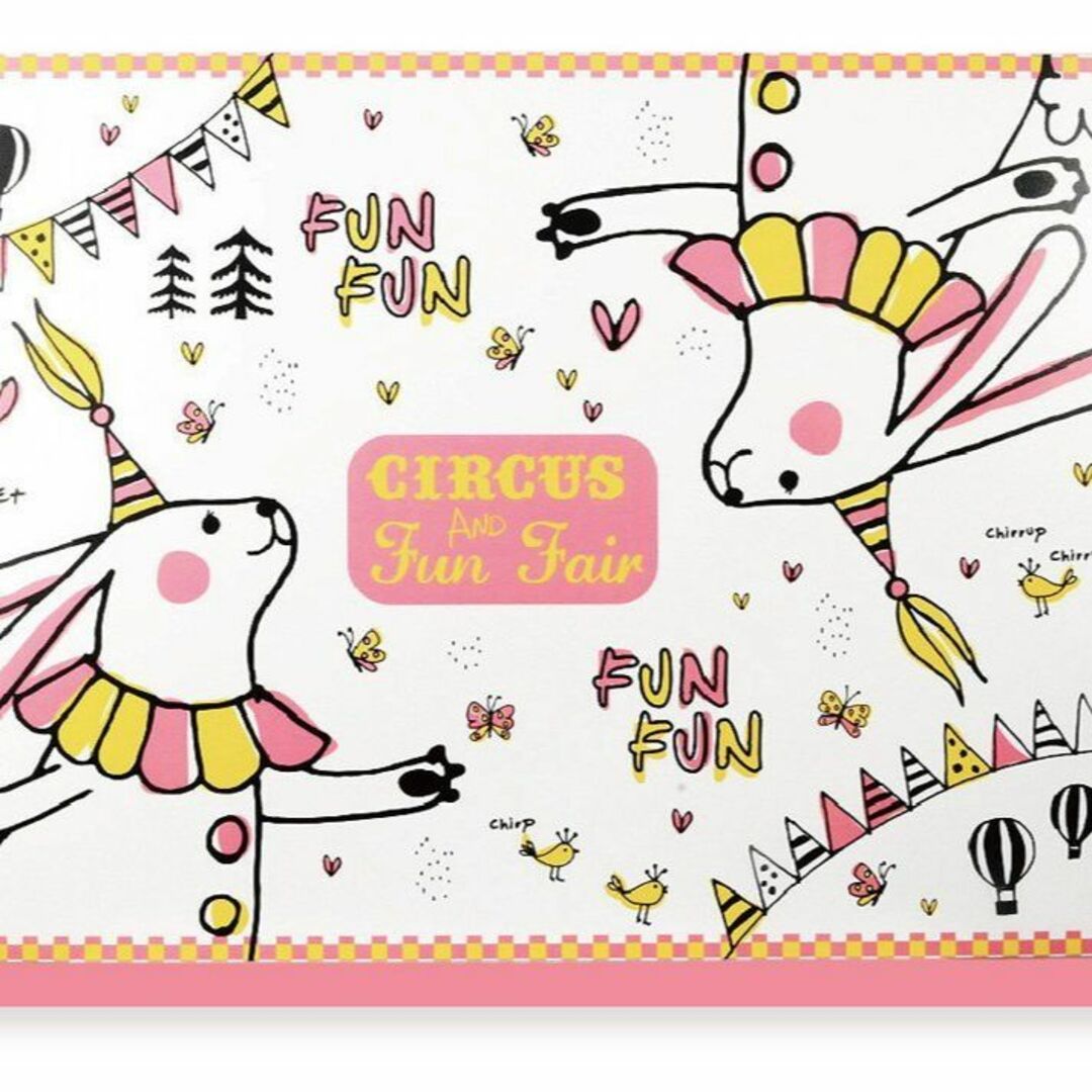 【色: ピンク】Sugar Land ファンフェア ポリランチョンマット ウサギ インテリア/住まい/日用品のキッチン/食器(その他)の商品写真