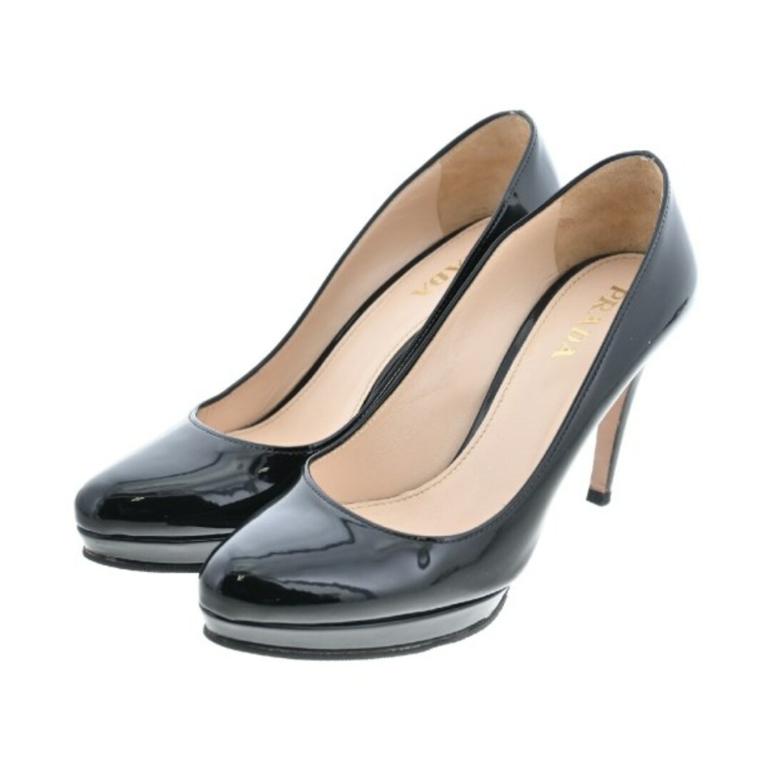 PRADA プラダ パンプス EU37 1/2(24cm位) 黒 【古着】