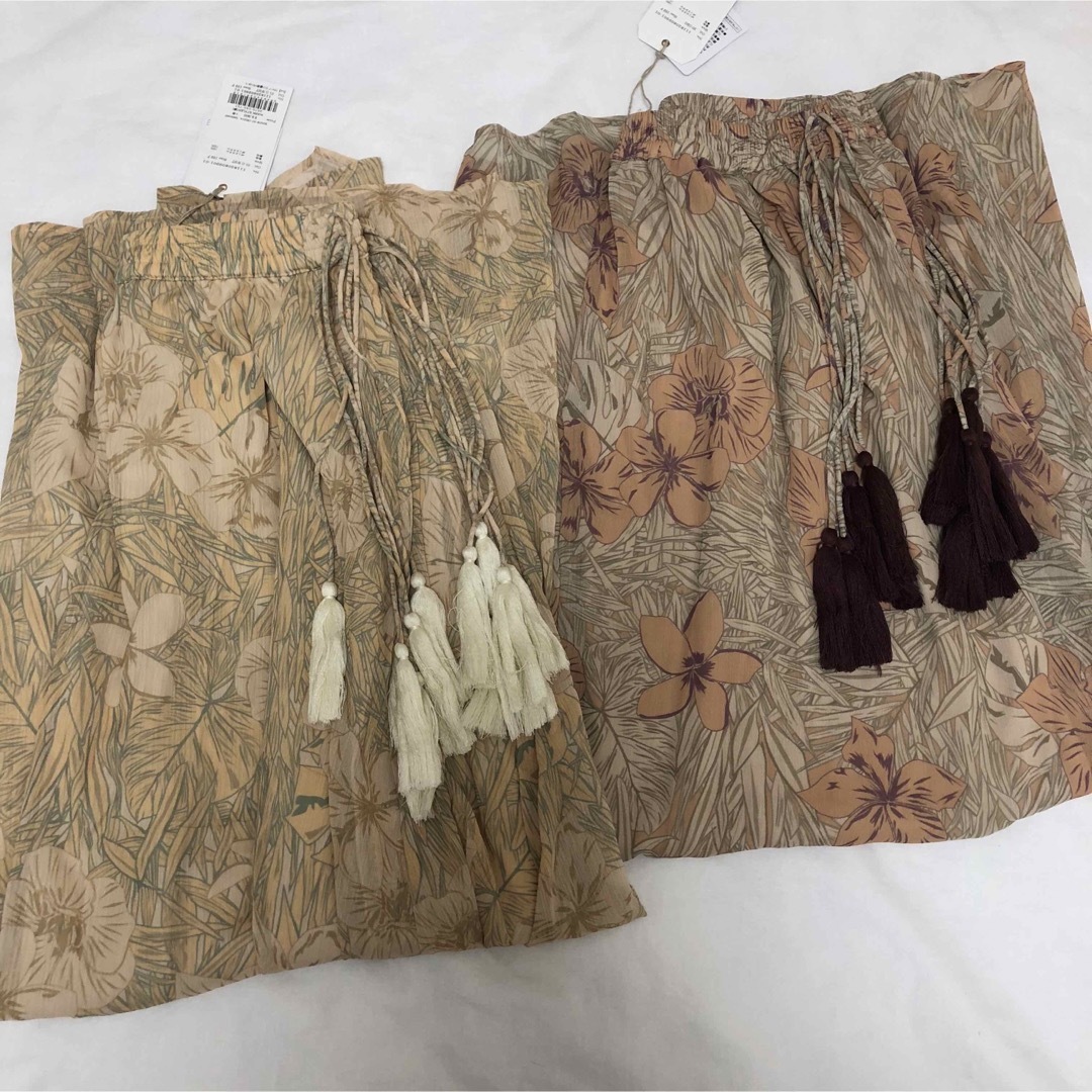 Ungrid(アングリッド)の新品 フラワープリント楊柳マキシスカート レディースのスカート(ロングスカート)の商品写真