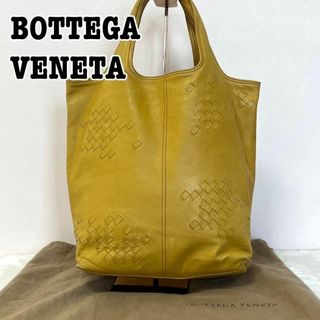 ボッテガヴェネタ(Bottega Veneta)のBOTTEGA VENETA イントレチャート　レザー　トートバッグ　イエロー(トートバッグ)