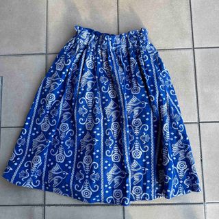 チャイルドウーマン(CHILD WOMAN)のチャイルドウーマン CHILD WOMAN バードフラワー刺繍ギャザースカート(ひざ丈スカート)