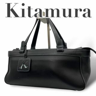 キタムラ(Kitamura)の美品　Kitamura キタムラ　s56 ミニ　ハンドバッグ　レザー　ブラック(ハンドバッグ)