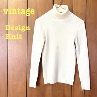 サンタモニカ(Santa Monica)の美品【 vintage 】 ハイネックニット　デザインニット　スパンコール(ニット/セーター)