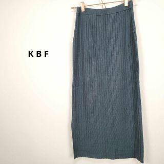 ケービーエフ(KBF)のケービーエフKBFレディースターコイズグリーンロングセータースカート(その他)