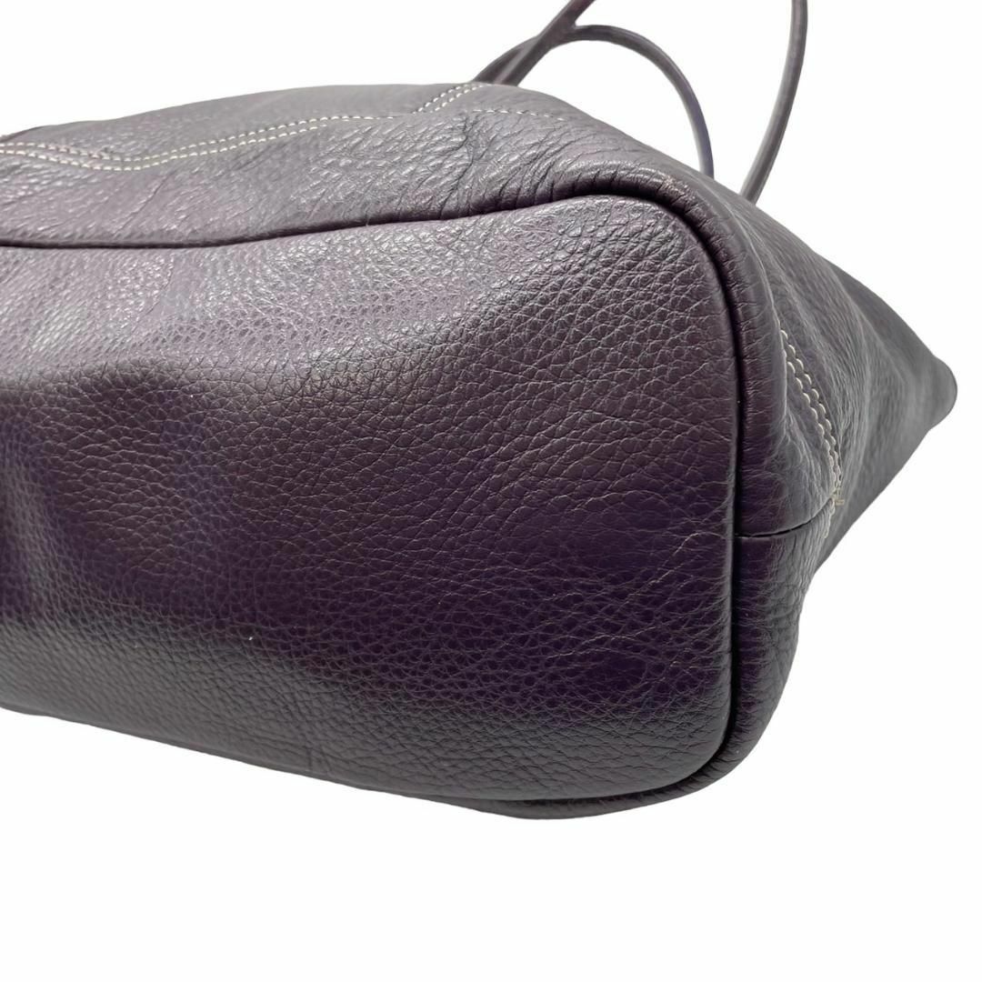 LONGCHAMP(ロンシャン)のロンシャン　s55 トートバッグ　シボ革　パープル　肩掛け　ワンショルダーバッグ レディースのバッグ(トートバッグ)の商品写真