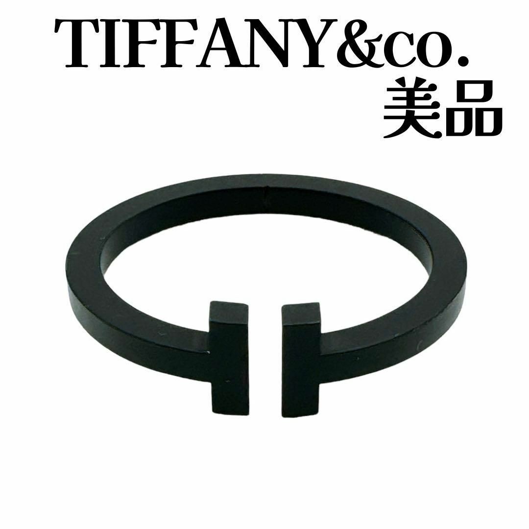 Tiffany & Co.(ティファニー)のティファニー Tスクエア ブレスレット ステンレススチール ブラック レディースのアクセサリー(ブレスレット/バングル)の商品写真