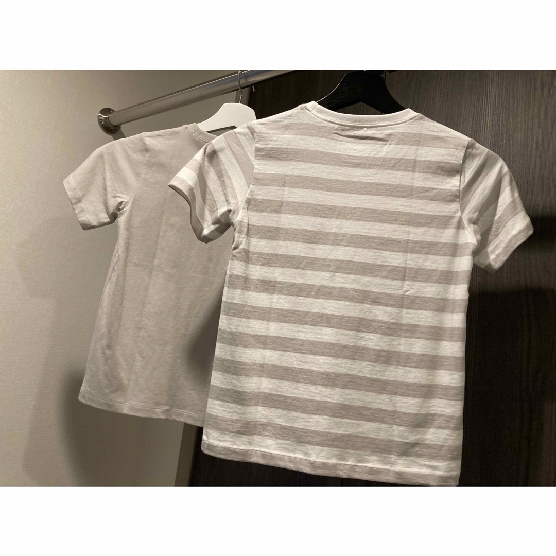 MUJI (無印良品)(ムジルシリョウヒン)の展示品　未着用　無印　半袖Tシャツ 2枚セット　130 キッズ/ベビー/マタニティのキッズ服男の子用(90cm~)(Tシャツ/カットソー)の商品写真