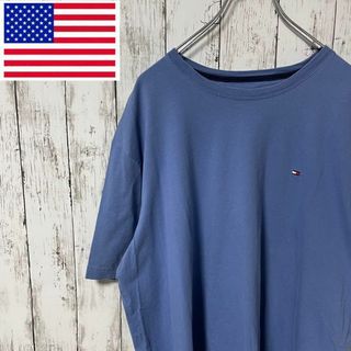 トミーヒルフィガー(TOMMY HILFIGER)のトミーヒルフィガー アメリカ古着 ビッグサイズワンポイントロゴ刺Tシャツメンズ(Tシャツ/カットソー(半袖/袖なし))